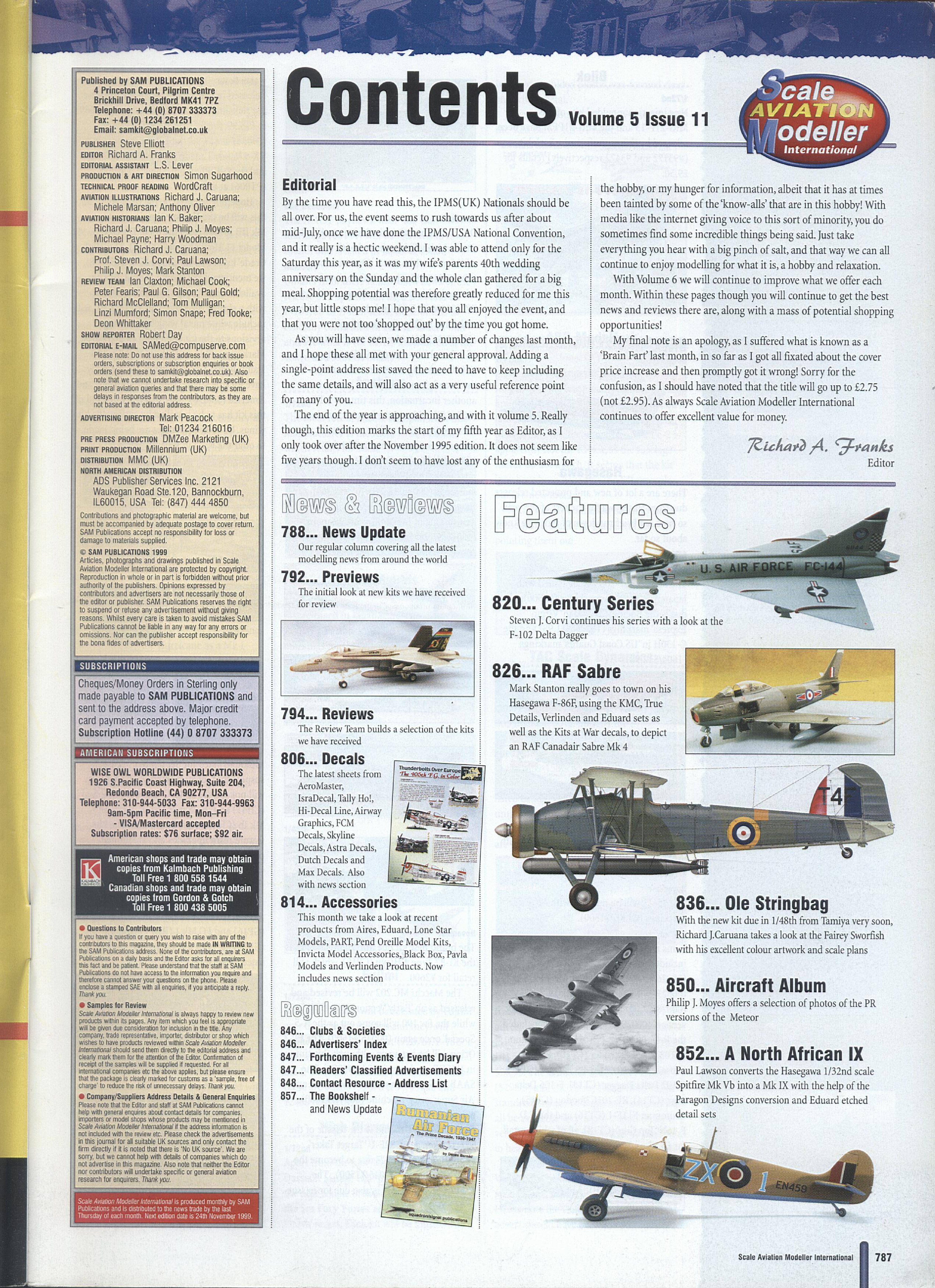 Scale Aviation Modeller International 1999-11